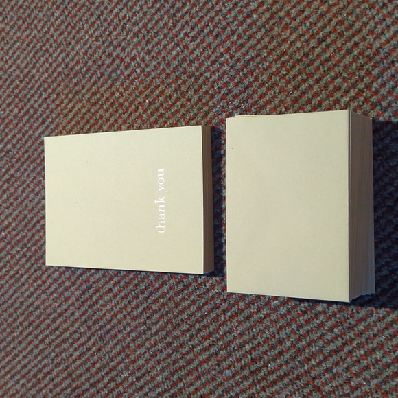 Brown/tan colour thank you cards - Picture 1 of 2